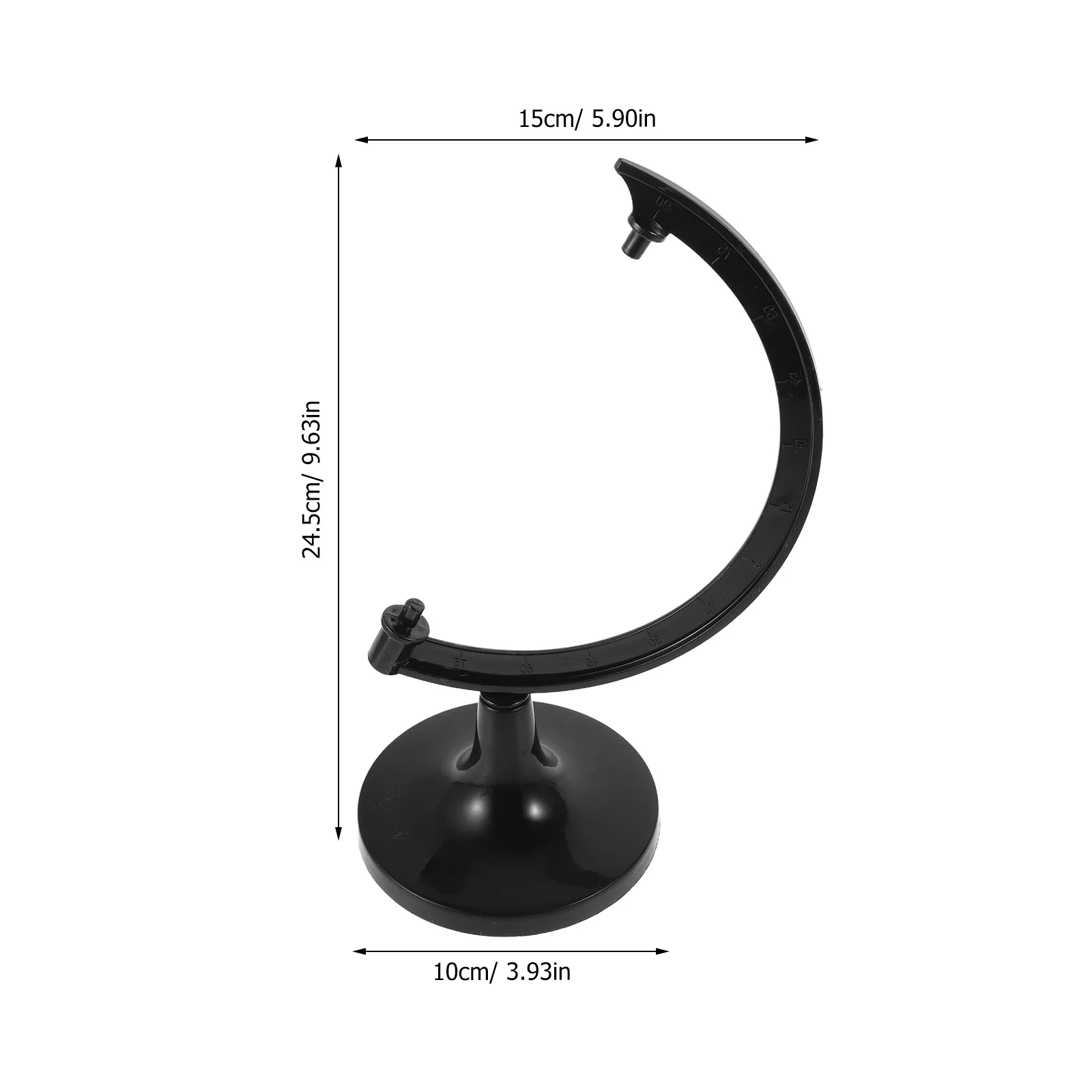 5.5인치 지구본 스탠드 - 지리 학습을 위한 플라스틱 데스크탑 받침대 교체품 - 부드럽고 안전한 디자인 교실 사무실용