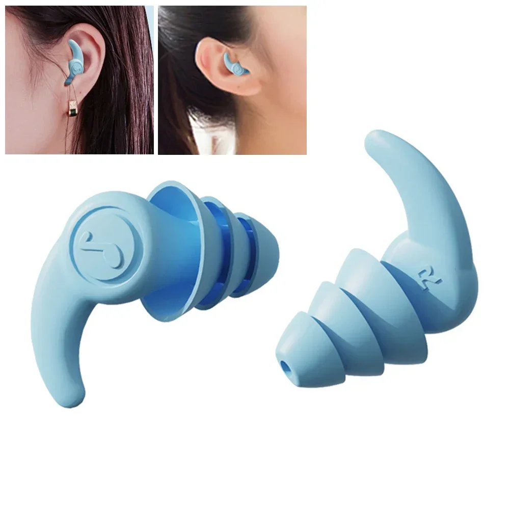 Silicone Anti-Noise Earplugs Soft Reusable Washable Soundproof Sleeping Earplugs Outdoor Travel Noise Reduction Earplugs 2