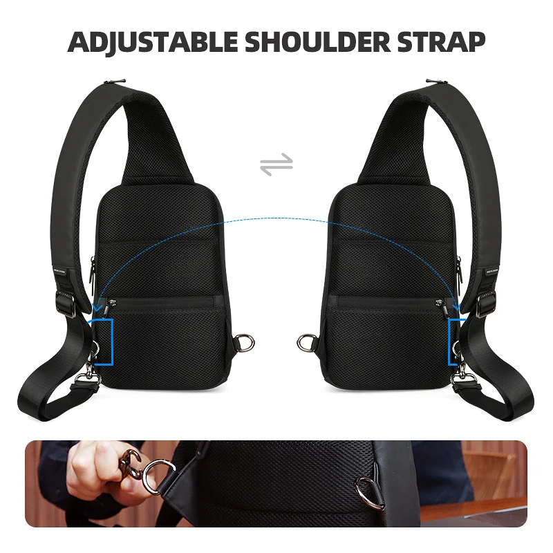 Waterproof Men Sling Bag for 9.7 inch Ipad