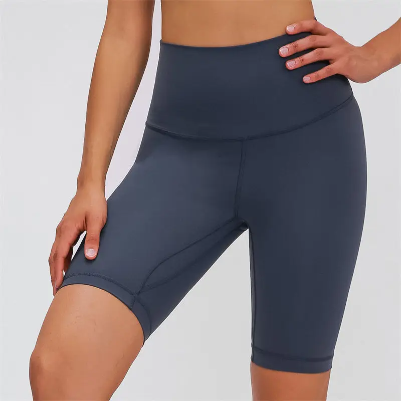 Nepoagym Führen Hohe Taille Yoga Shorts Gebürstet Material Frauen Radfahren Shorts Super Weiche Gym Shorts Stretchy Compression Shorts