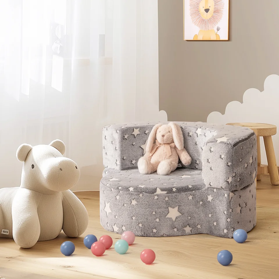 Convertible Toddler Chair with Washable Plush Cover