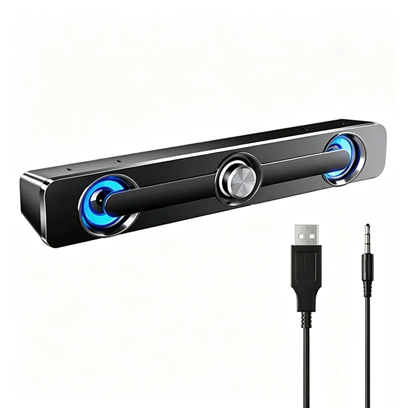 Portable USB Speaker Soundbar with Enhanced Bass