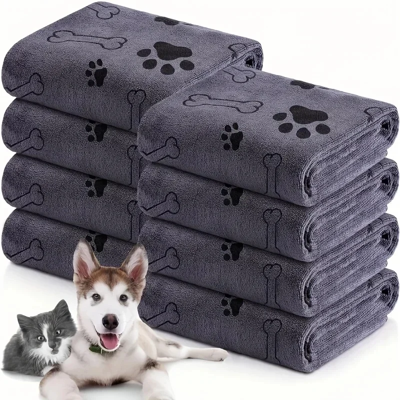 Quick-Drying Microfiber Dog Towel - Absorbent Pet Bath Towel & Car Cleaning Cloth