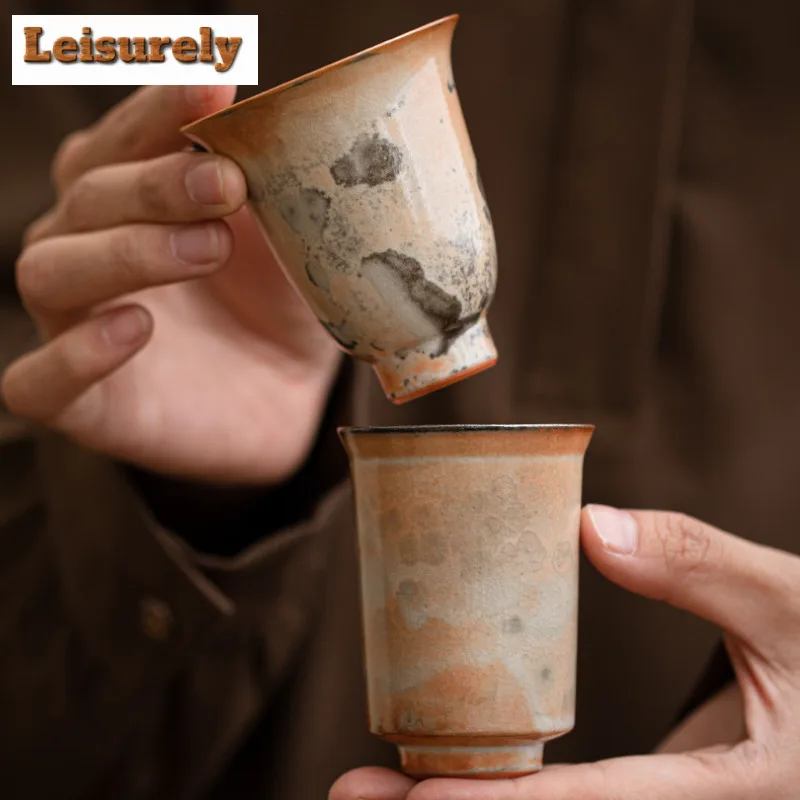 70ml Zhiye Roasting Teacup Zen Tea Bowl Tea Pair Tea-tasting Meditation Cup Chazhan Master Cups Household Drinkware Collection