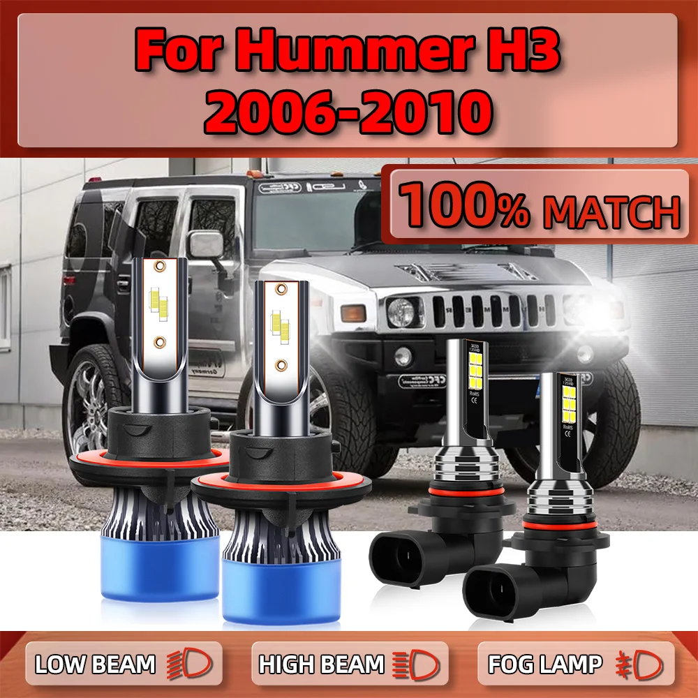 

Led Canbus Car Headlights Bulbs 40000LM 240W Auto Lights 12V Turbo Fog Lamps 6000K For Hummer H3 2006 2007 2008 2009 2010