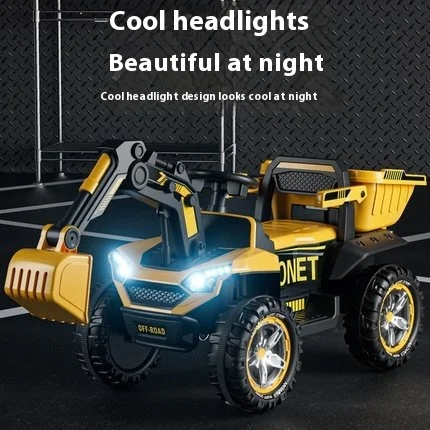 Super Sized Electric Remote-controlled Children's Engineering Ride On Vehicle Tipping Bucket Toy Excavator
