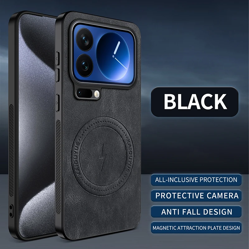 Luxury Leather Phone Case with Soft-Touch Feel and Wireless Charging Compatibility