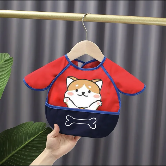 مريلة للأطفال على شكل حيوانات كرتونية مريلة مضادة للمياه ملحقات لإطعام الأطفال مريلة للأطفال الصغار 2