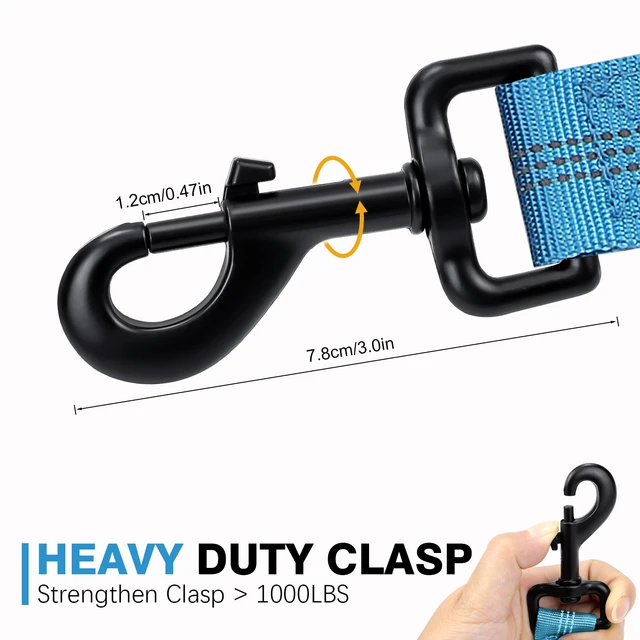 Bungee Dog Leash, Heavy Duty Dog Leash with Shock Absorption, 2 Padded Handles Training Leash, Improved Dog Safety and Comfort 4