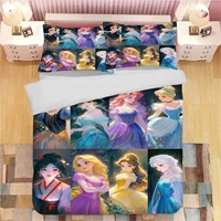 Housse de couette Princesse, taie d'oreiller mignonne, ensemble de literie, décoration de chambre pour adulte et fille, cadeau, taille simple, double, grande taille 2