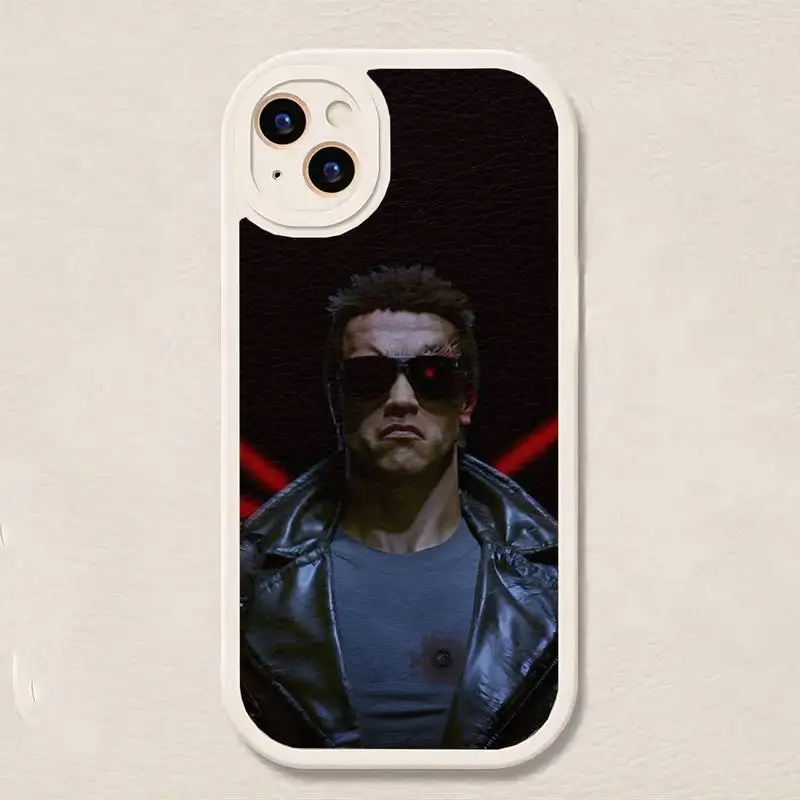 The Terminator Movie Phone Case Leather For Iphone 12 Pro 14 Max 13 Mini 11 14 X XR XS 7 8 Plus Soft Silicone Shockproof Cover