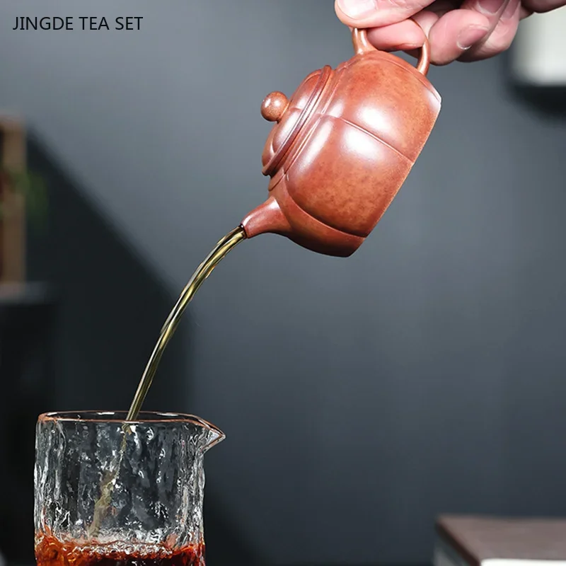 1PC 180ml Chinese Yixing purple clay teapot Handmade beauty teapot custom filter tea infuser home tea ceremony accessories