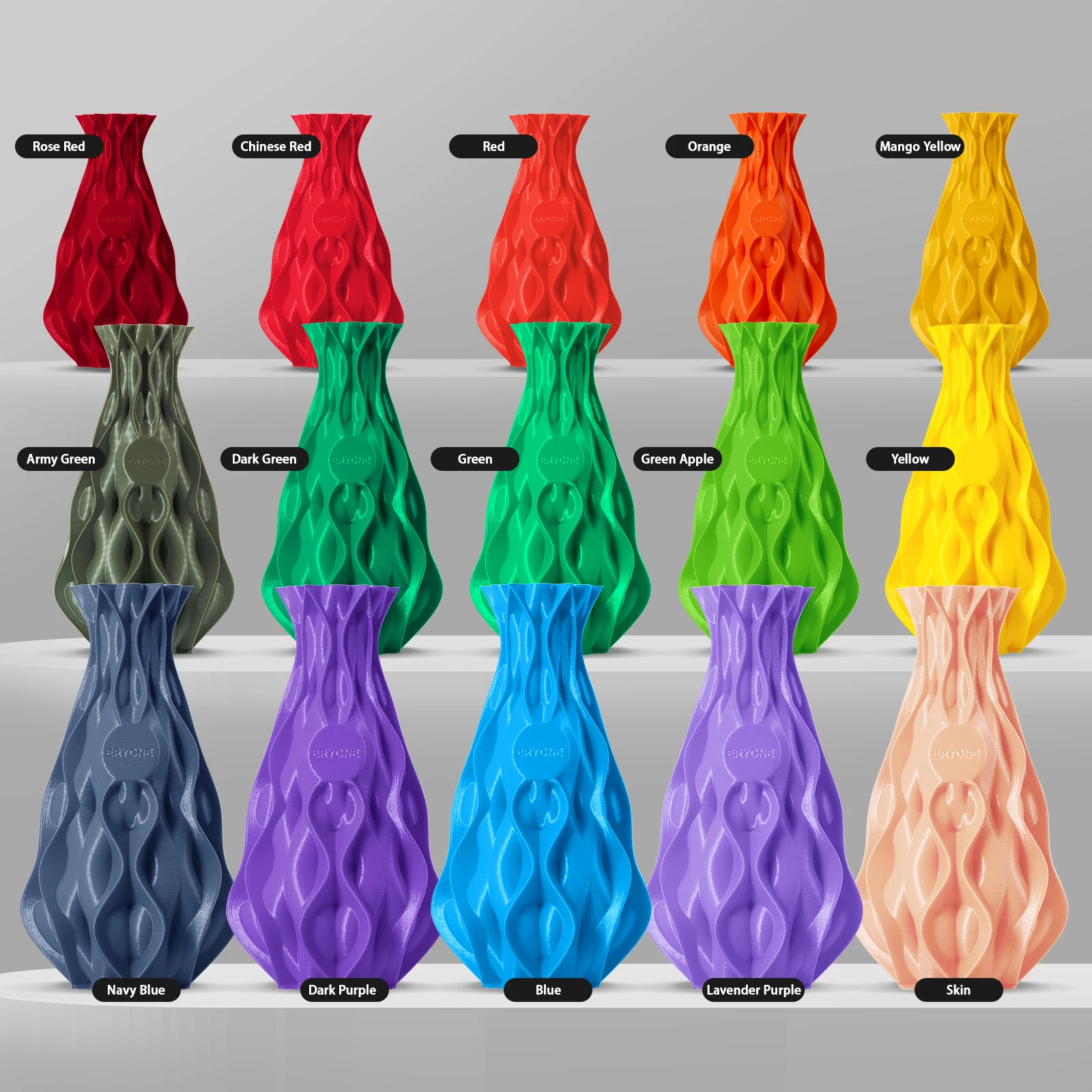 ERYONE PLA Filament 1.75mm, 3D Printer Filament PLA +/- 0.03mm,  1kg(2.2lbs)/Spool, Agate Grey
