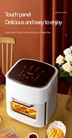 Air Fryer，15L Large Stainless Steel Electric Oven Fruit Dryer With Touch Screen And Viewable Window 2