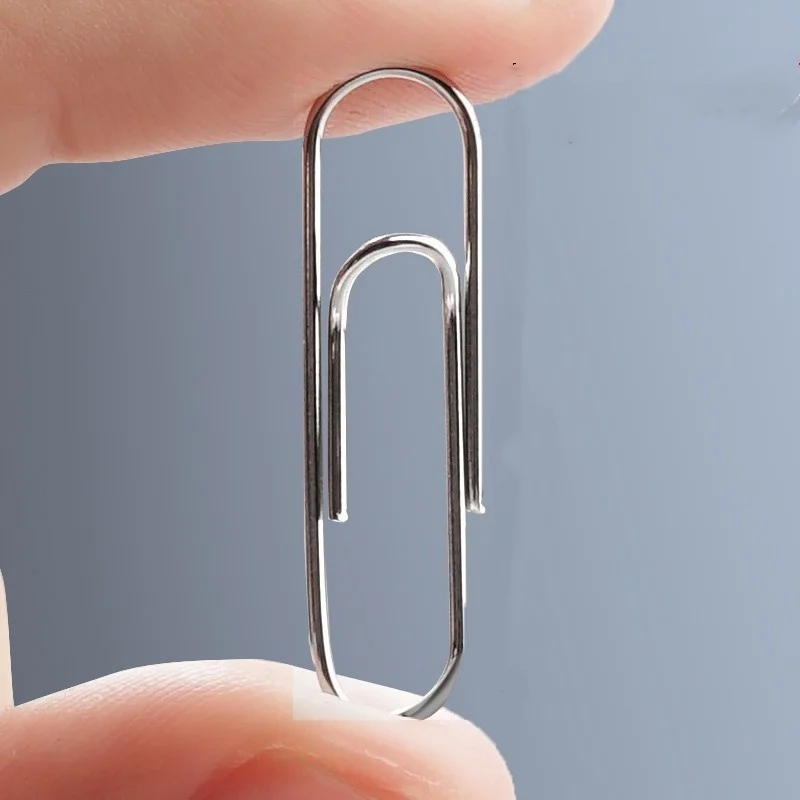 Paper Clips 160 pcs Silver Paper Clips Office Supplies Large File Bookmark Clip Organizer Stationery Stainless Steel