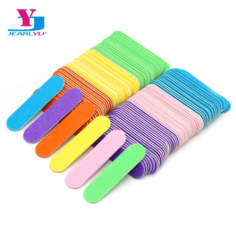 

200Pcs/Lot Mini Wooden Nail Files For Manicure Colorful Sanding Disposable Nails Buffer File Double-sided Pedicure Art Tools Set