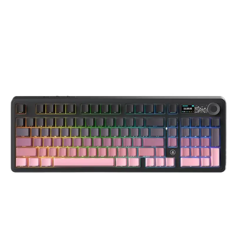 Hot Aula F108 Pro Gaming Mechanical Keyboard Tri Mode Custom Multi-Knob Screen Rgb Esports Wireless Keyboard With Smart Display view 6