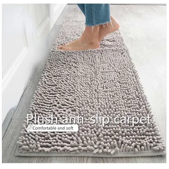 Tappetino da bagno in morbido peluche ciniglia, super assorbente, lavabile, antiscivolo, comodo bagno, per doccia, WC, zerbino, tappeti da pavimento 1