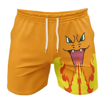 Who Is Your Favorite? 2026 Hot Selling Pok É Mon Character 3D Facial Print Adult Outdoor Vacation Casual Sports Shorts Big Size 1