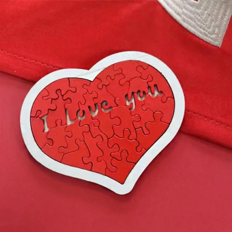 23GD Heart Puzzle Kits Valentine's Day Cards For Kids Classroom Fun Cards Gift Educational Puzzles for Boys Girls