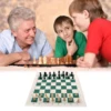 Chess Set PU Leather Chess Sets Travel Folding Board Games Parent Child Interactive Educational Toys Desktop Puzzle Board Game F 3