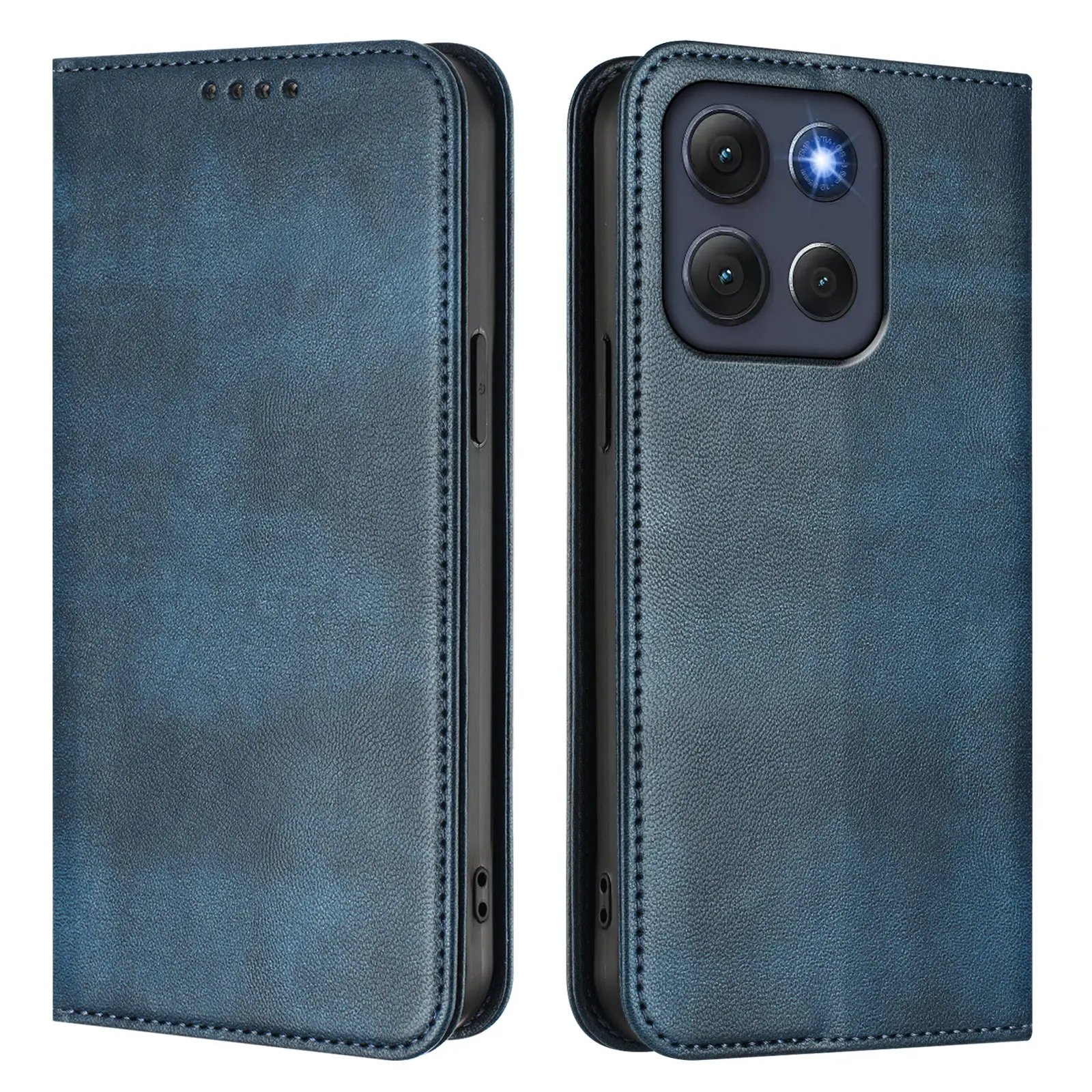 Vintage-Style Magnetic Leather Wallet Phone Case with Card Holder & Flip Cover