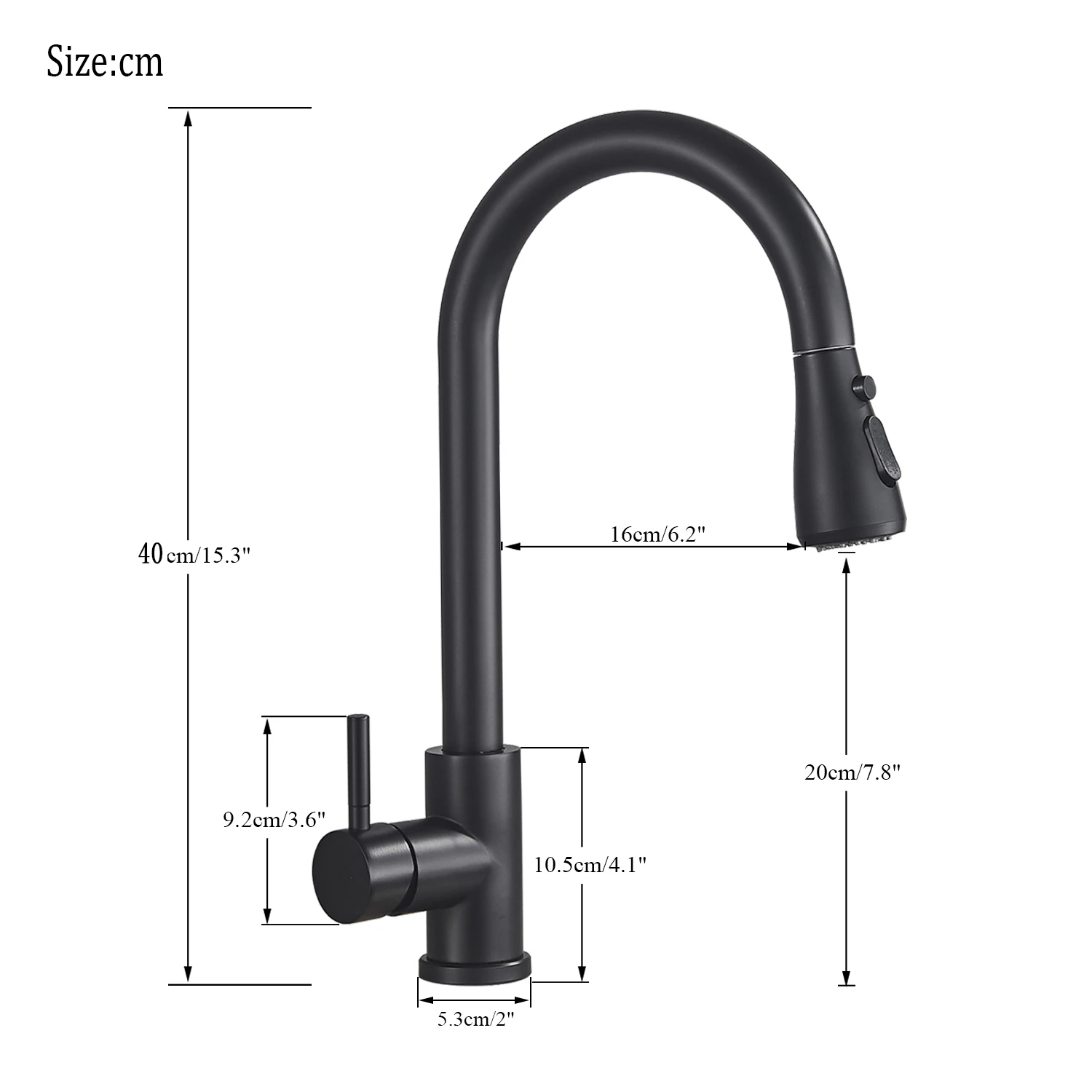 Kitchen Faucets Black Pull Out Kitchen Sink Faucet Deck Mounted Stream Sprayer Kitchen Mixer Tap Bathroom Hot Cold Tap Bathroom Faucet