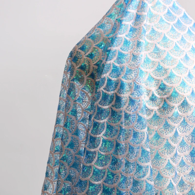 Sequin Mesh Embroidery Fabric 6