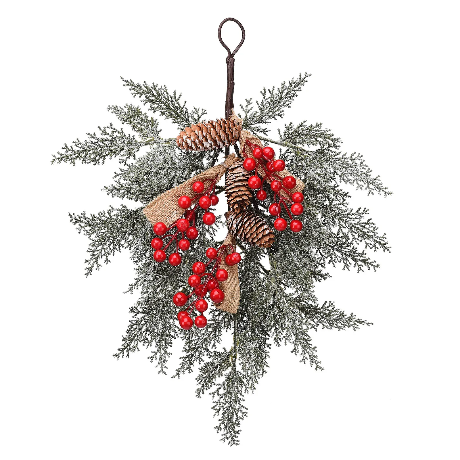 

Simulation Pine Cone Plant Swag Wreath Upside Down Tree Christmas Garland Door Wall Decoration Xmas Party Home DIY Decor