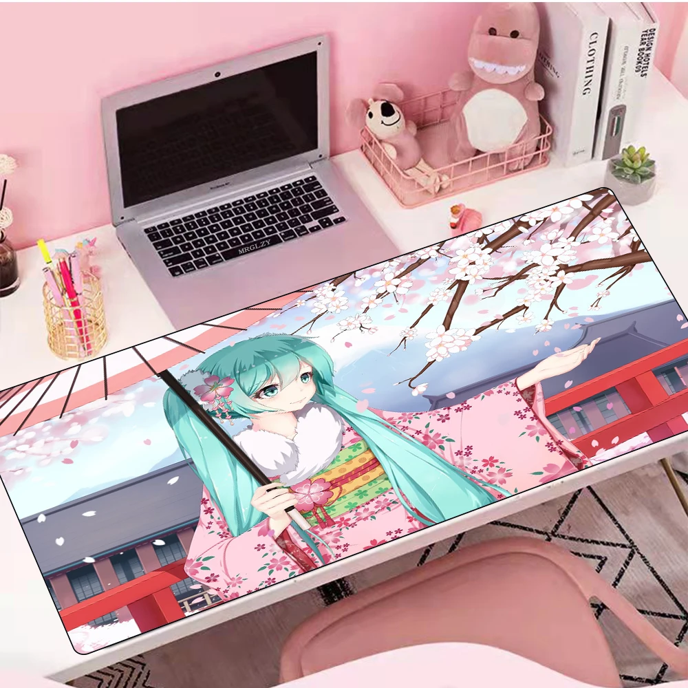 

MRGLZY Kawaii Girl Mouse Pad Computer Keyboard Desk Mat Large Gamer mousepad Pink Girls Cartoon Kawaiis Gaming Accessories Mats