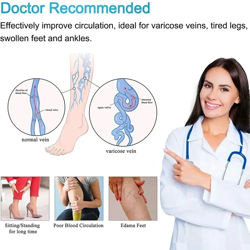 20-30 MmHg, Calze A Compressione Ad Alta Coscia, 1 Paio Di - Foto 11