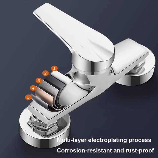 ก๊อกน้ำผสมอ่างอาบน้ำแบบผสมน้ำร้อนน้ำเย็น วัสดุโลหะผสมสังกะสี สำหรับห้องน้ำ 4