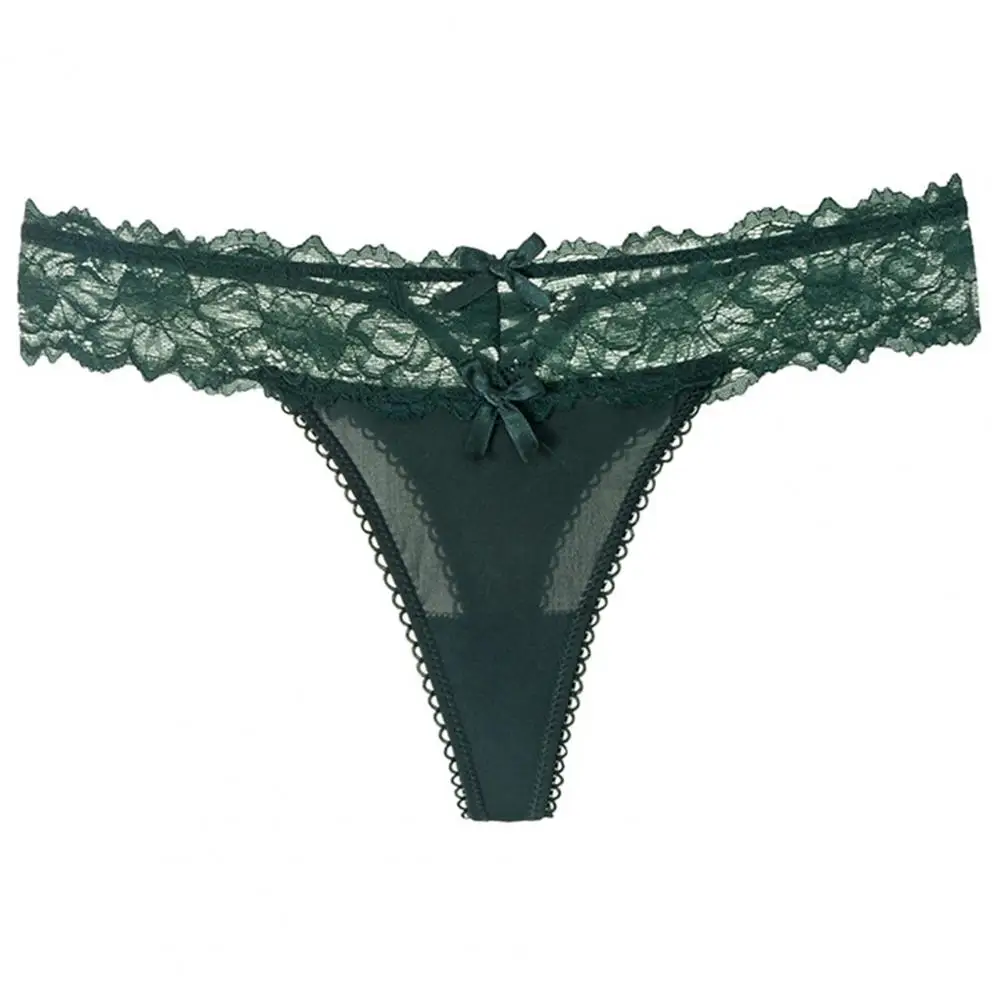 Women White Sexy Lace Panties Low-waist Underwear Thong Female G String Breathable Lingerie Temptation Embroidery Intimates