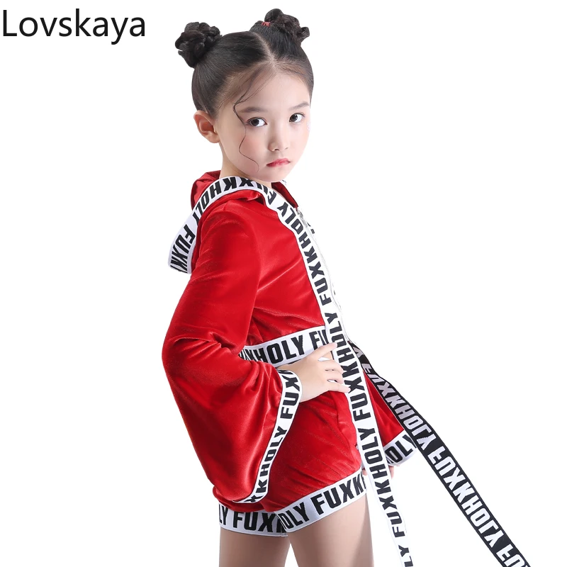 

High Quality Girls Costumes Hip Hop Loose Clothing Jazz Dance Costume Children's Clothing Street Dance Suit