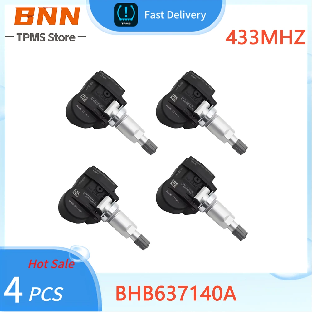 Set of 4 NEW TIRE PRESSURE SENSOR FOR MAZDA 2 3 5 6 CX-3 CX-5 CX-7 CX-9 MX-5 BHB637140 BHB637140A GS1D37140 433MHz