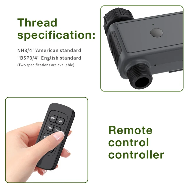 Smart Remote Control Water Timer 1-Outlet Water Valve Intelligent Irrigation System Garden Sprinkler Watering Timer 6