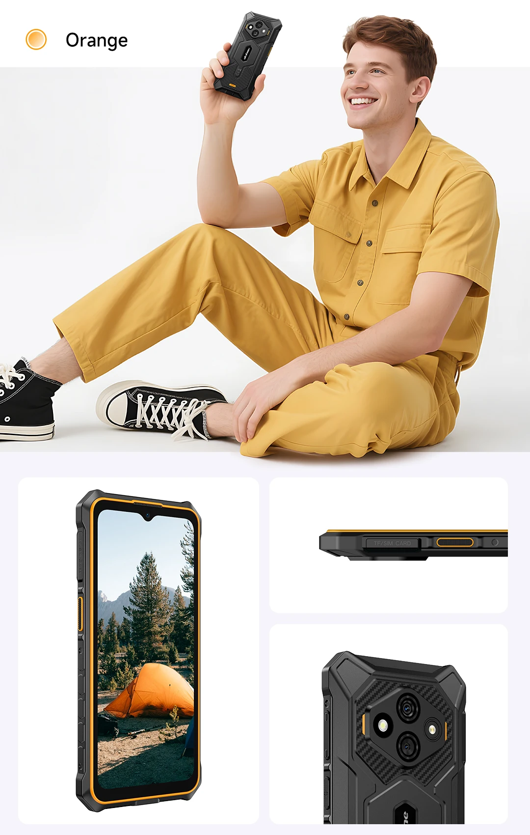【World Premiere】Ulefone RugKing 3 Pro Rugged Phone 6.56" 120Hz 5700mAh Android 15 Up to 16GB RAM,128GB ROM NFC 4G Global