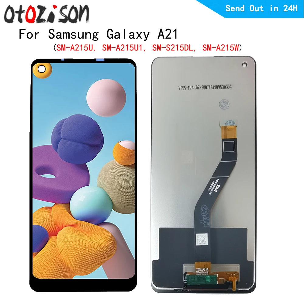 

6,5 дюймовый IPS-экран для Samsung Galaxy A21, SM-A215U, ЖК-дисплей, сенсорная панель, дигитайзер с рамкой в сборе