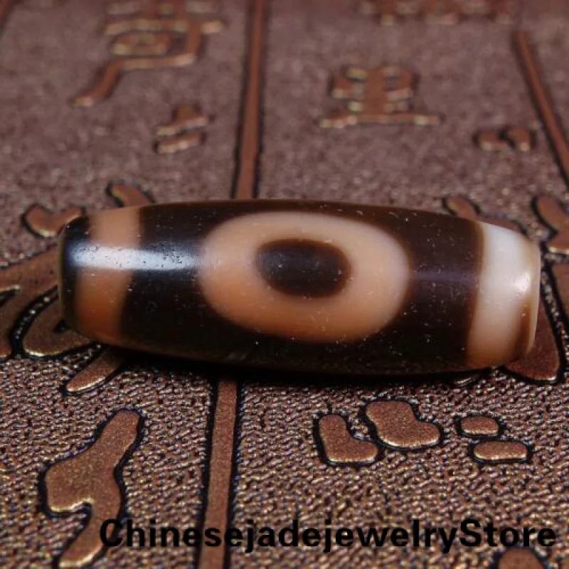 

Древние тибетские бусины DZI, Старый Агат Ruyi, 2 глаза, тотем, амулет, подвеска GZI #1928.