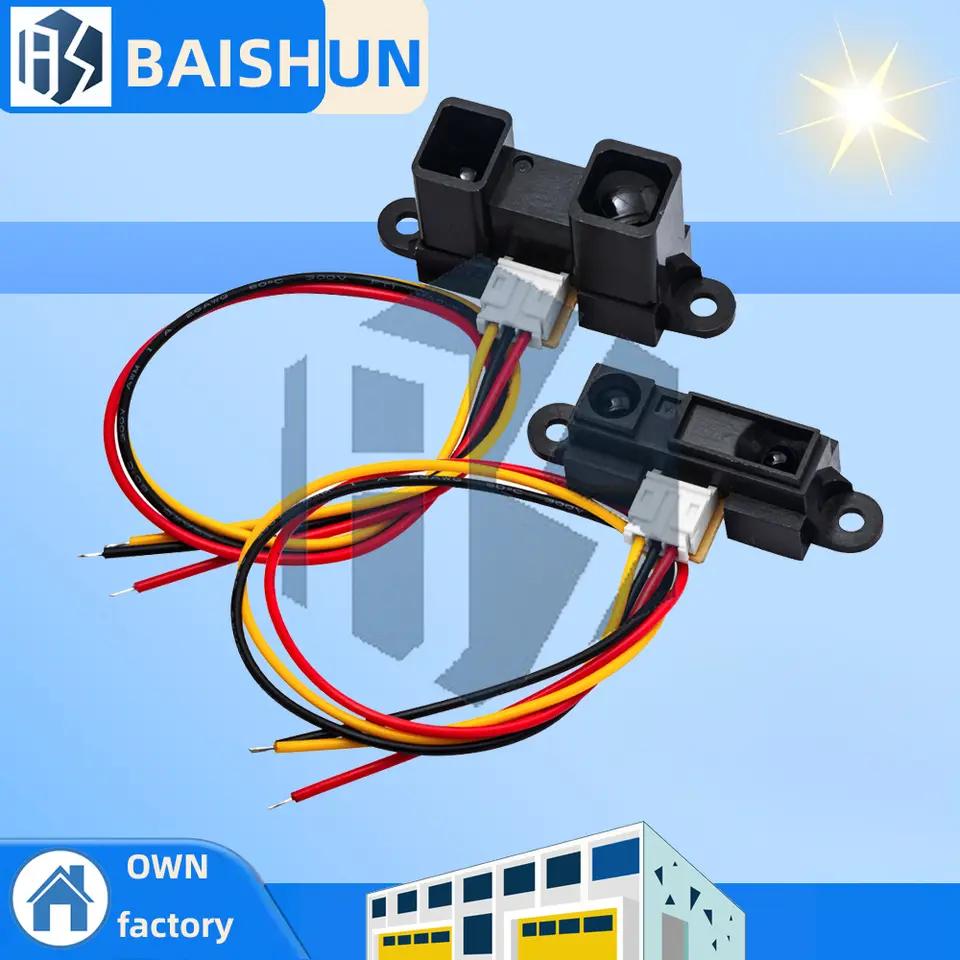 GP2Y0A21YK0F and GP2Y0A02YK0F Infrared Distance Sensors – 100% New, 10-80cm and 20-150cm Range, Includes Wiring image 1