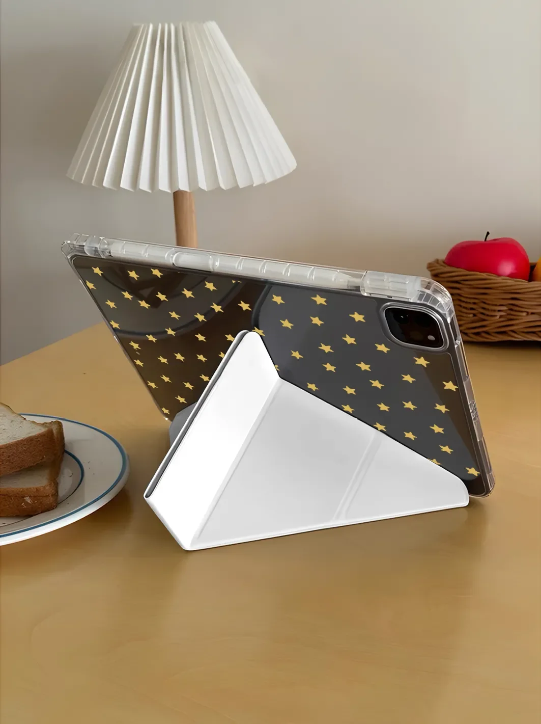 Green Apple Retro Ins-Style iPad Case - Cute and Lightweight Foldable Cover