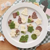 Mini Cute Christmas Themed Biscuit Stamp Mold Cartoon Gift Star Tree Santa Cookie Embosser Cutter Gift DIY Baking Biscuit Mould