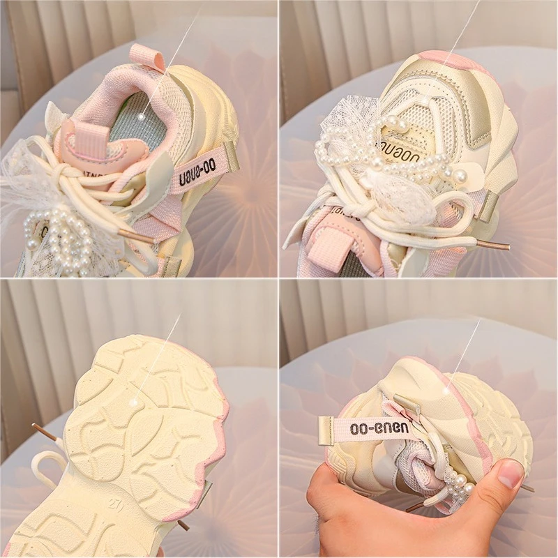 Girls Autumn Sneakers Non Slip Breathable School Shoes