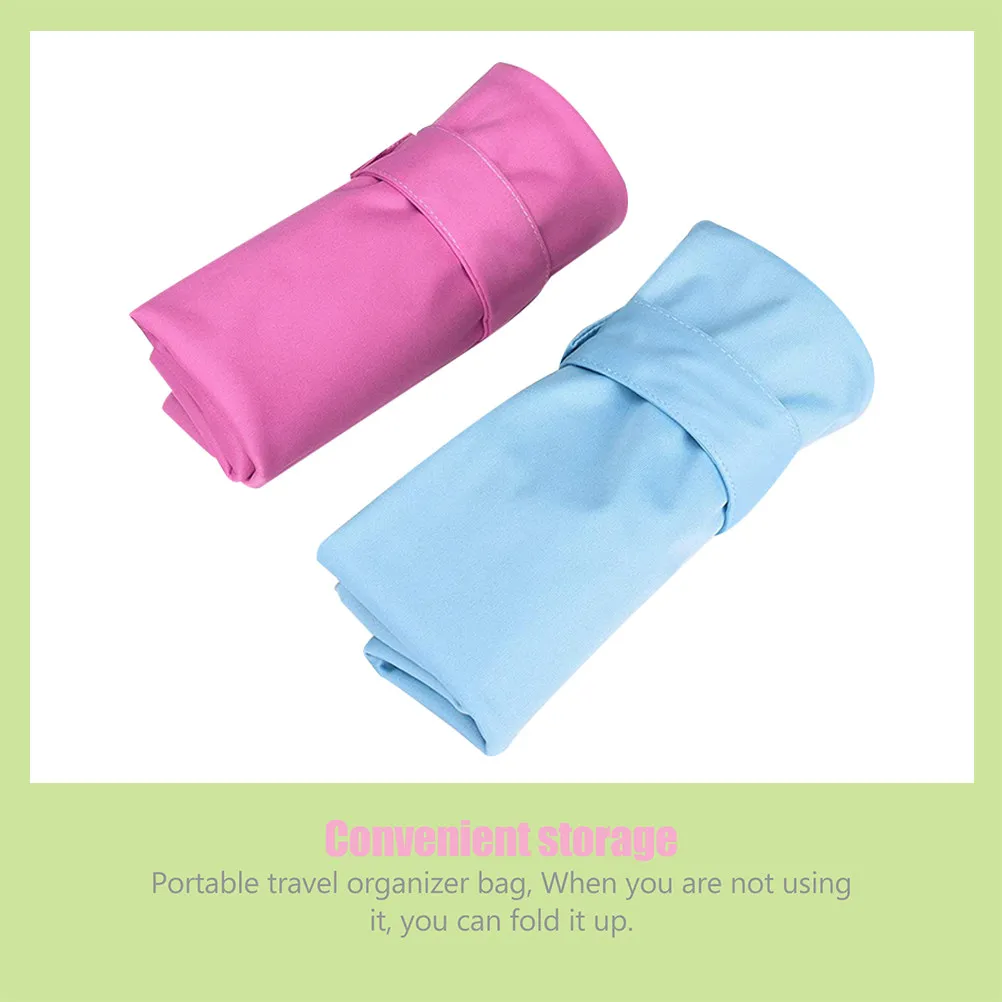 2Pcs 더블 지퍼 기저귀 가방  병 기저귀 여행 캠핑 야외 엄마 선물을위한 방수 습식 건식 보관 가방