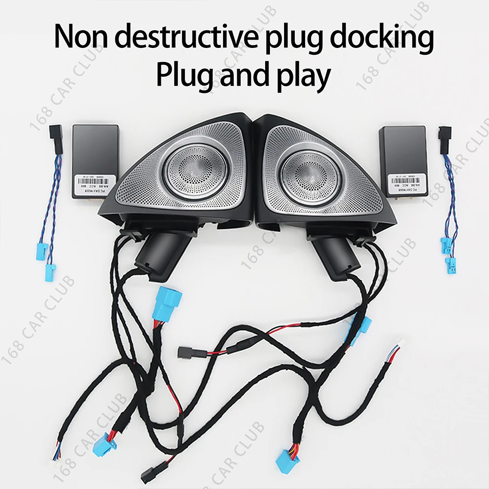 3/64 Colors 3D Rotating Tweeter Speaker For Mercedes Benz W205 W213 W222 X253 W177 GLB A/C/E/GLC/S-Class Car