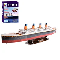 Titanic Giant Cruise Ships 3D Paper Model Puzzle DIY Educational Learn Cognition Toys Building Kits Nostalgic Model 1