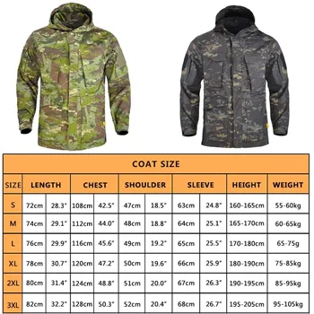 HAN WILD Camping Tactical Climbing Jacket - Men's Combat Coat - Windbreaker - Thermal Work Coats - Hiking Hunting 2