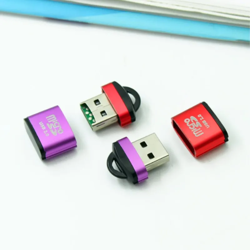 USB 2 0 Micro SD MicroSDXC MicroSDHC TF кардридер портативный пластиковый + металлический адаптер