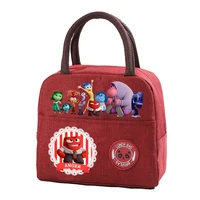 Disney Inside Out 2 Kids Anime Lunch Tote Children Cartoon Food Insulation Bag Boy Girl Creative Cute Picnic Bags Handbags Gifts 3