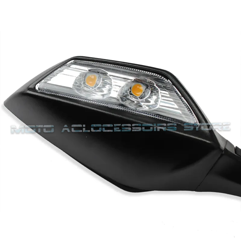 For Honda CBR250R CBR300R CBR500R CBR650F CBR650R Side Rearview Mirrors With Turn Signal LED Light CBR300R CBR500R CBR650F / R 6